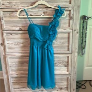 Teal party dress